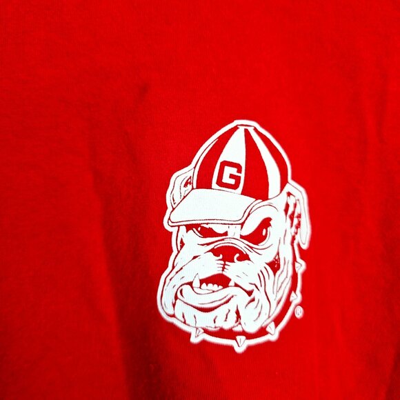 Georgia Bulldogs Nike‎ Dri-Fit Athletic Womens Tee M Red ~SS127.6 - Picture 2 of 4